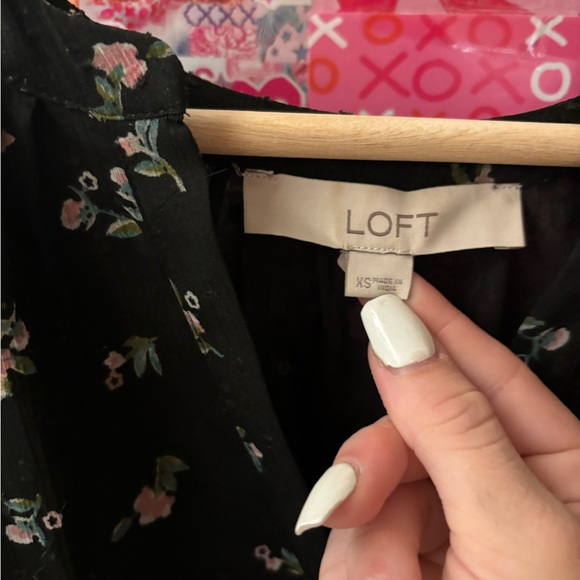 LOFT FLORAL LONG SLEEVE BLOUSE - Picture 3 of 3